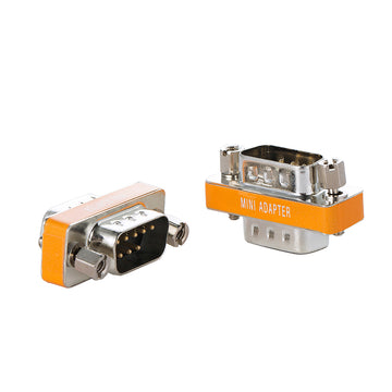 Arnorin DB9 Null Modem Adapter Male to Male 2 Pack