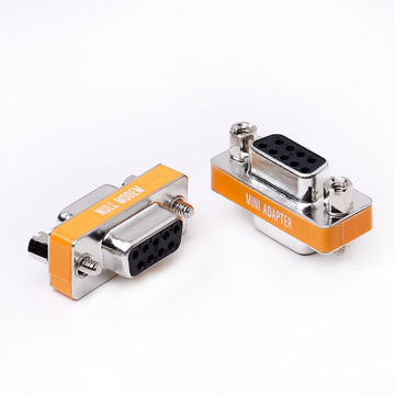 Arnorin DB9 null modem female to female slimline data transfer serial port adapter 2 Pack